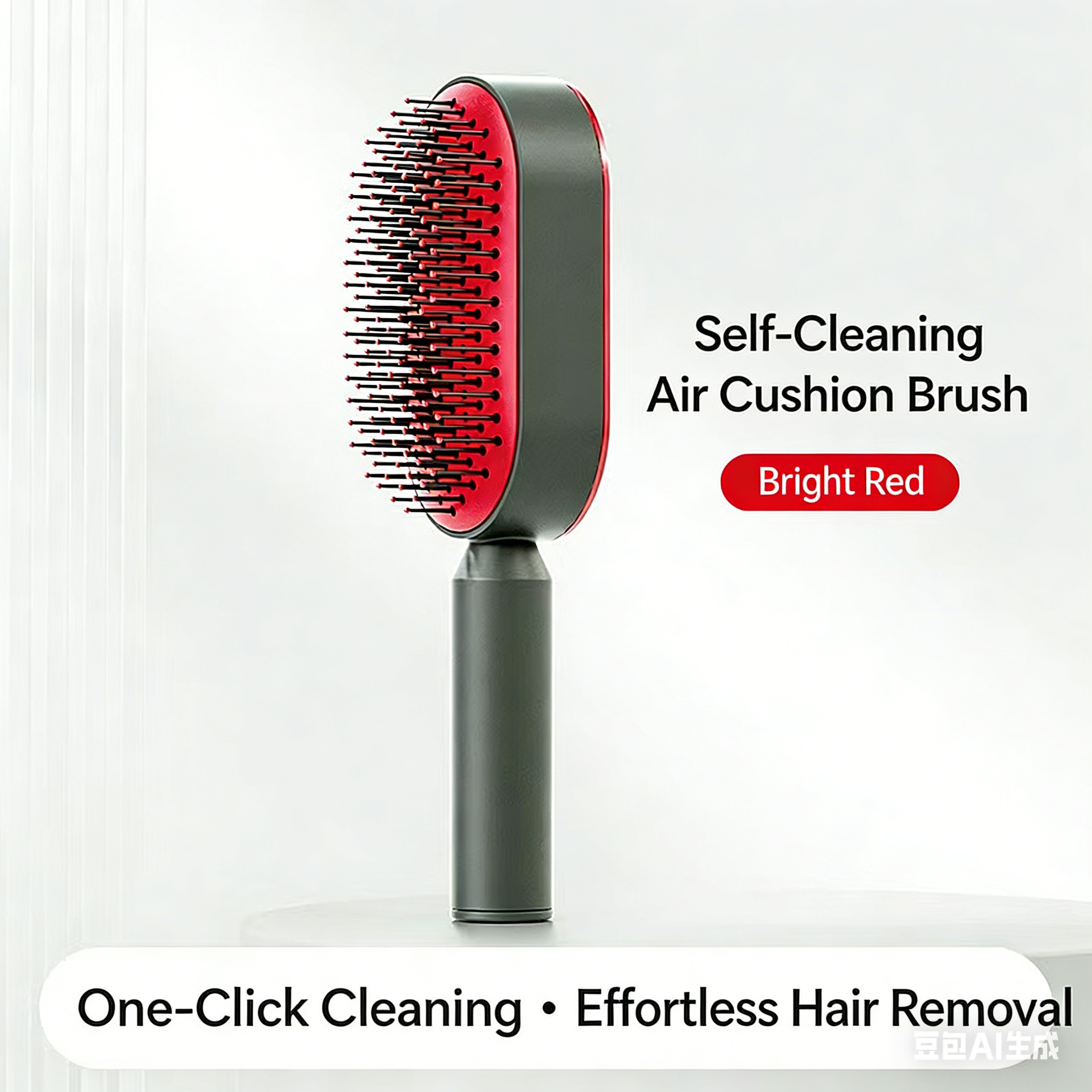 Self-Cleaning Hairbrush - One-Click Clean with Scalp Massage