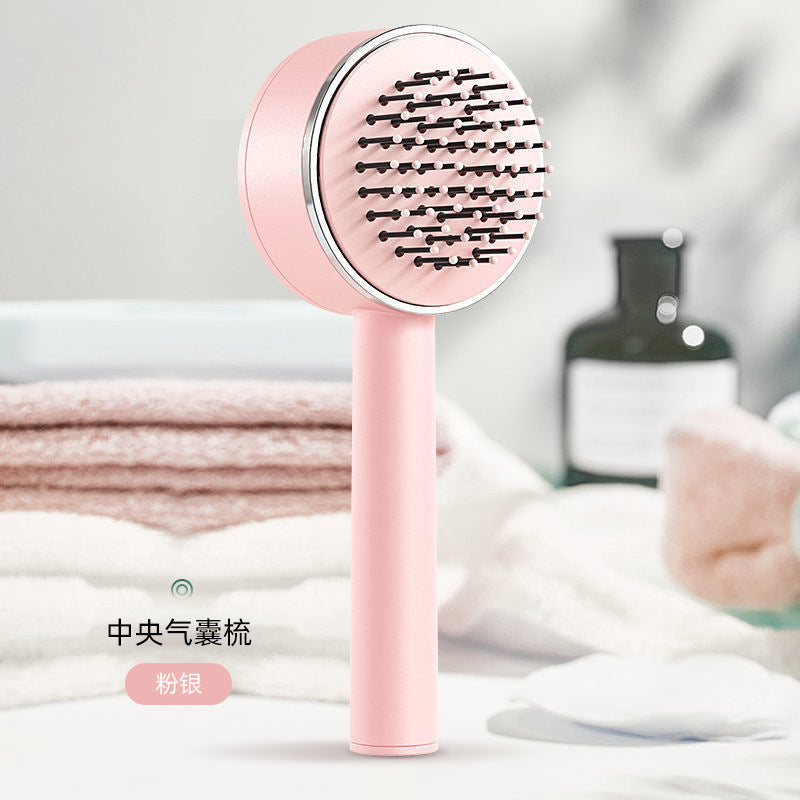 Self-Cleaning Hairbrush - One-Click Clean with Scalp Massage