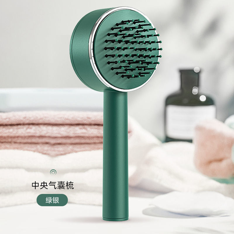 Self-Cleaning Hairbrush - One-Click Clean with Scalp Massage