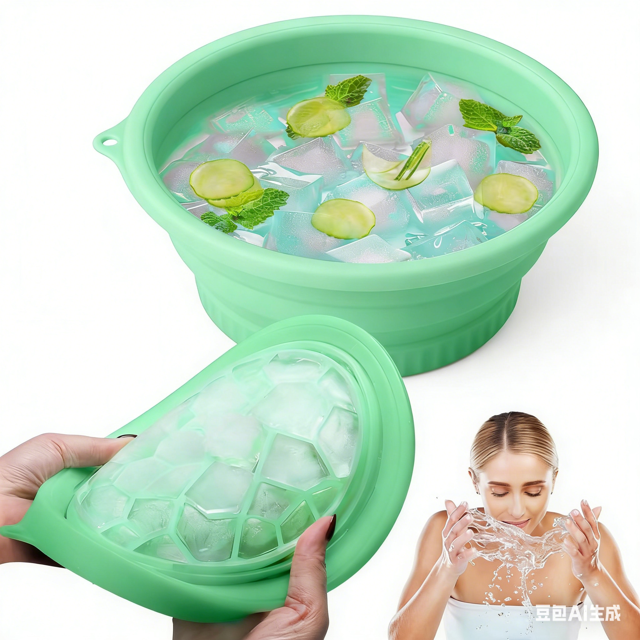 Facial Ice Bath Bowl - Cold Therapy Face Plunge for Glowing Skin
