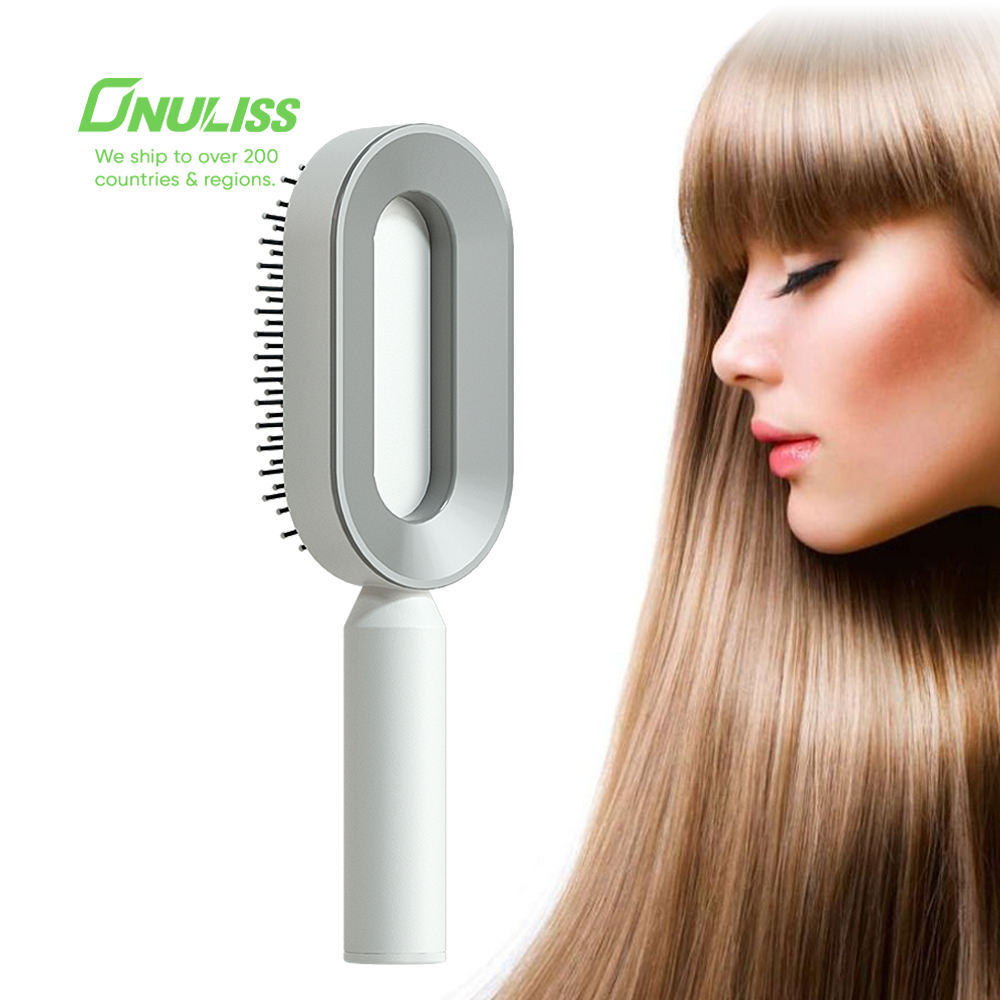 3D air cushion hairbrush self cleaning