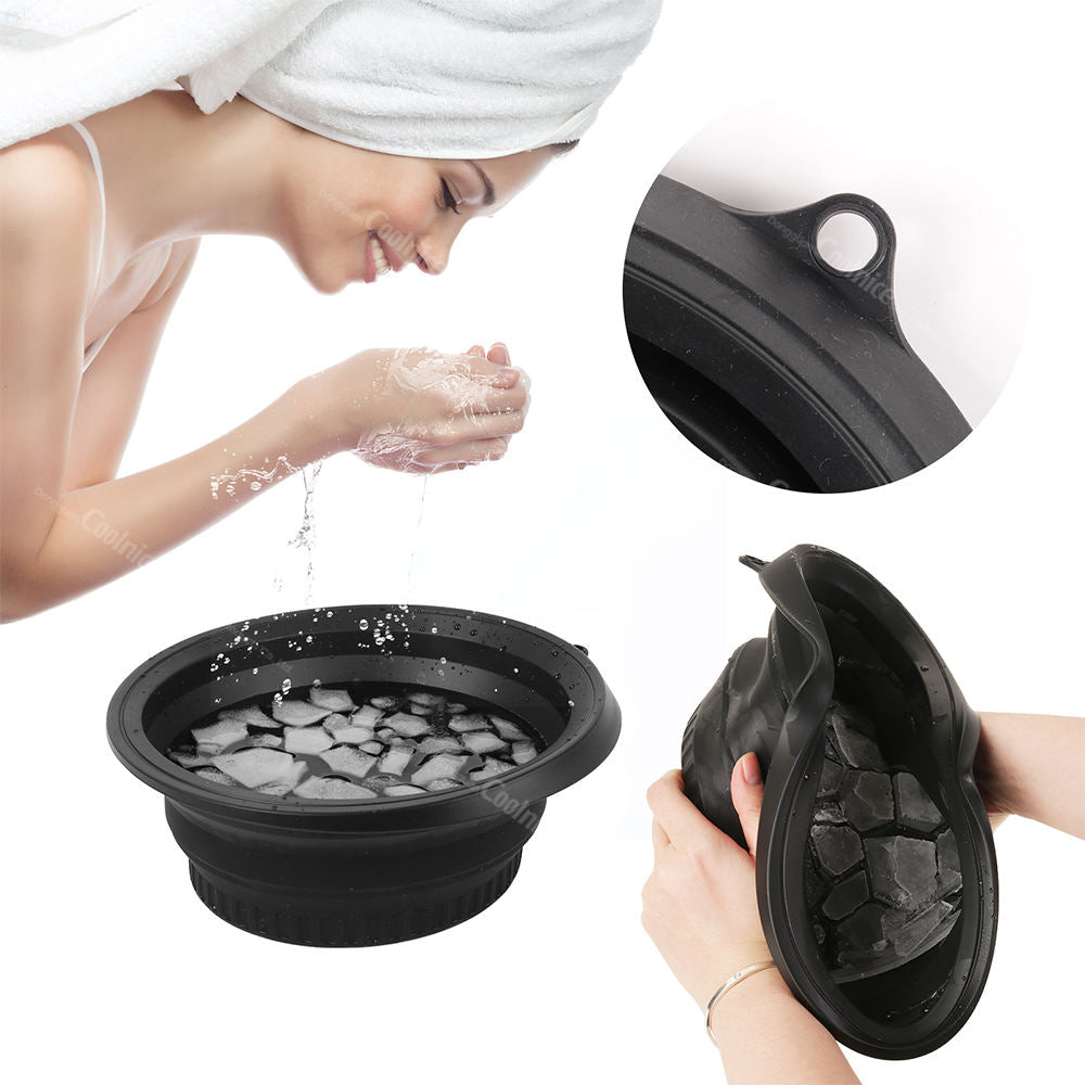 Ice bath face bowl with ice tray