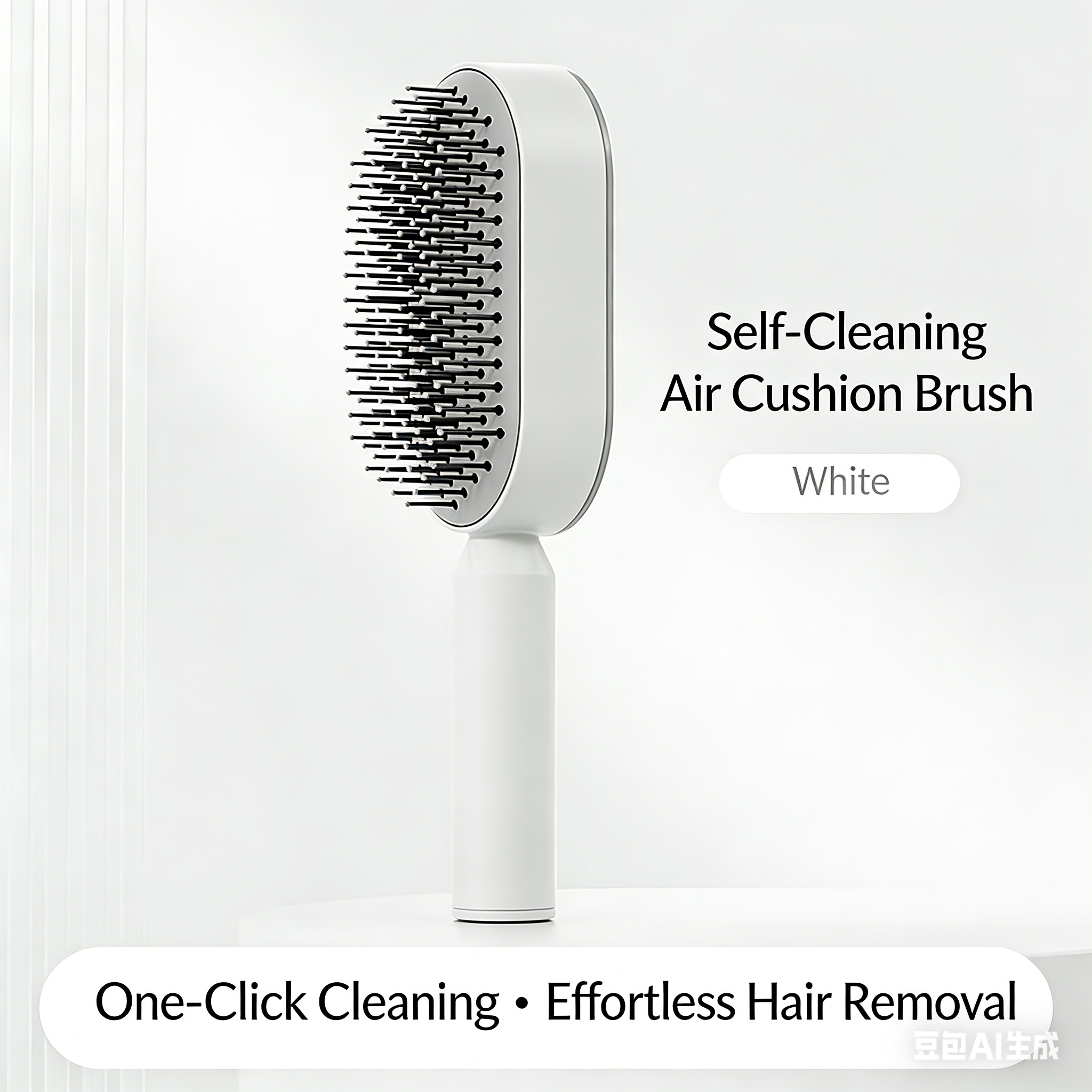 Self-Cleaning Hairbrush - One-Click Clean with Scalp Massage